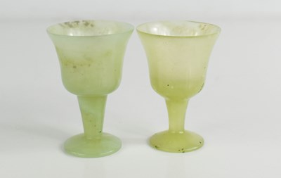 Lot 329 - Four Georgian baluster form toasting glasses...