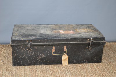 Lot 362 - An early 20th century metal steamer trunk.