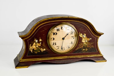 Lot 35 - An early 20th century Chinoiserie mantle clock,...