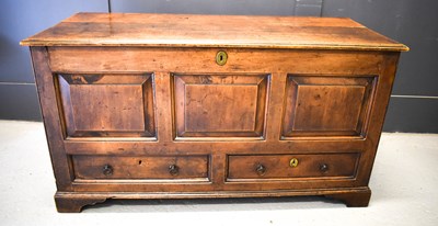 Lot 430 - A mid 18th Century mahogany mule chest with...