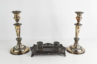 Lot 210 - A silver plated pair of 19th century...