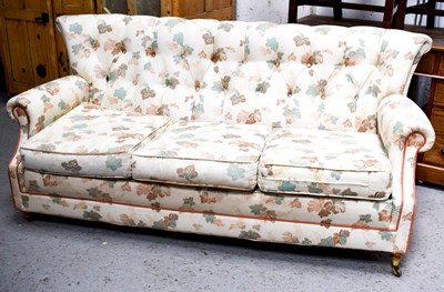 Lot 380 - A Peter Guild two seater button back sofa with...