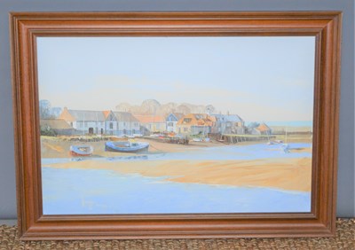 Lot 564 - Harley Crossley (20th century): Harbour scene,...