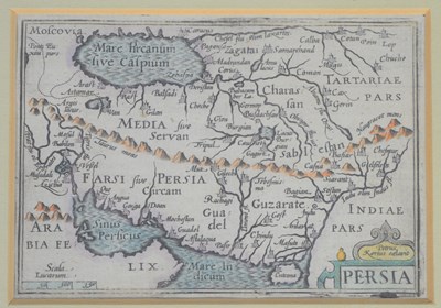 Lot 545 - A 17th century hand tinted miniature map of...