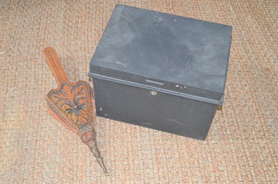 Lot 173 - A Chubb and Son steel strongbox with keys,...