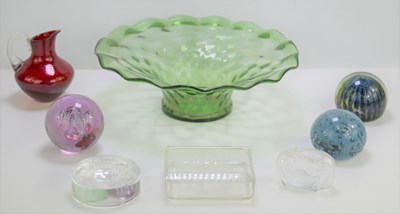 Lot 53 - A group of glass paperweights, a Whitefriars...