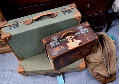 Lot 183 - A 19th century leather travelling case...