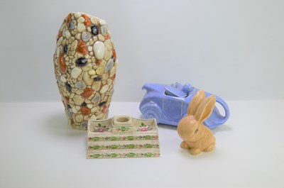 Lot 99 - A Sylvac pebble vase, together with a Sylvac...