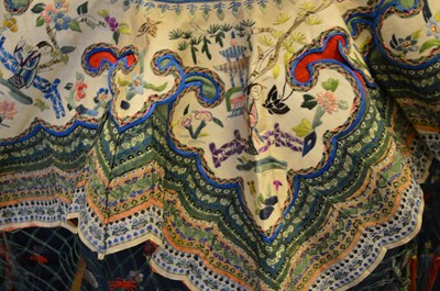 Lot 19 - A Qing dynasty Chinese silk wedding collar,...