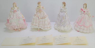 Lot 104 - Four Royal Worcester porcelain figurines,...