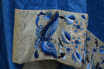 Lot 20 - A late Qing dynasty embroidered skirt, the...