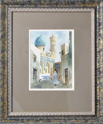 Lot 301 - A 20th century watercolour, Middle Eastern...