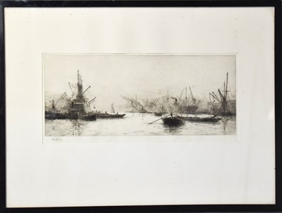 Lot 334 - William Lionel Wyllie (1851-1931): harbour...