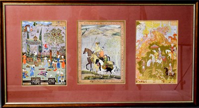 Lot 304 - Three prints depicting Persian paintings...