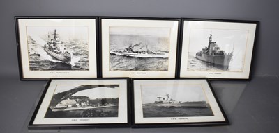 Lot 315 - Five black and white photographs depicting...