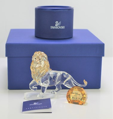 Lot 133 - A Swarovski Disney "Mufasa" Lion King figure...