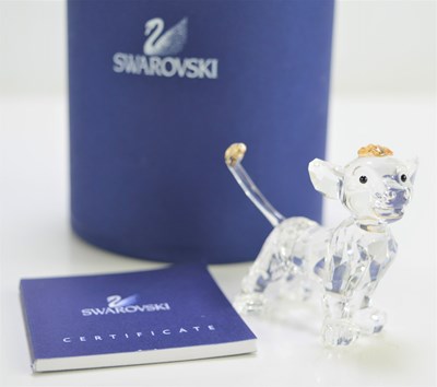 Lot 68 - A Swarovski Disney Lion King "Simba" figure in...