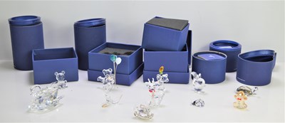 Lot 122 - A group of Swarovski crystal glass ornaments...