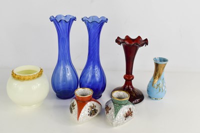 Lot 62 - A group of bohemian glassware, together with a...