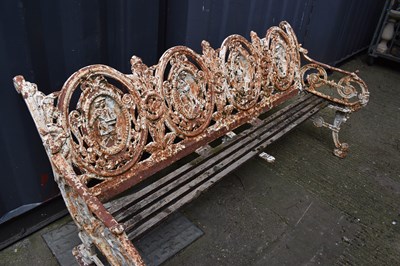 Lot 501 - A Victorian cast iron seat Morgan, Macaulay...