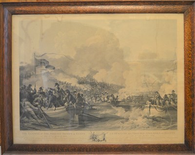 Lot 591 - A 19th century engraving titled " The landing...