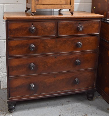 Lot 397 - A Victorian mahogany chest of two short and...