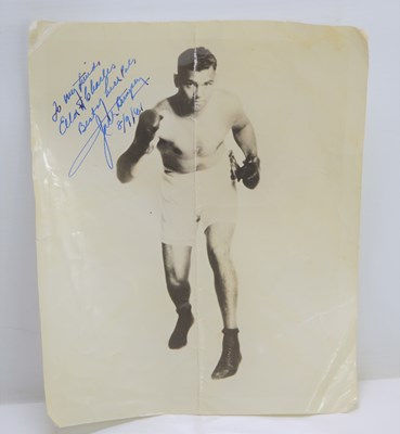 Lot 179 - A signed photograph of the American boxer Jack...