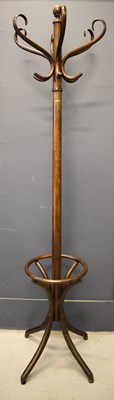 Lot 409 - A dark bentwood coat stand by Withy Grove...