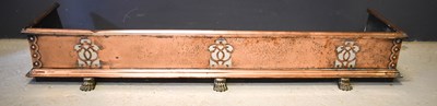 Lot 206 - A Victorian copper fire fender with pierced...