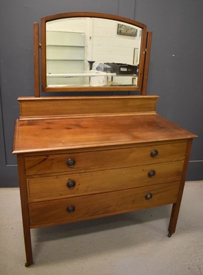 Lot 371 - An Edwardian mahogany dressing table with a...