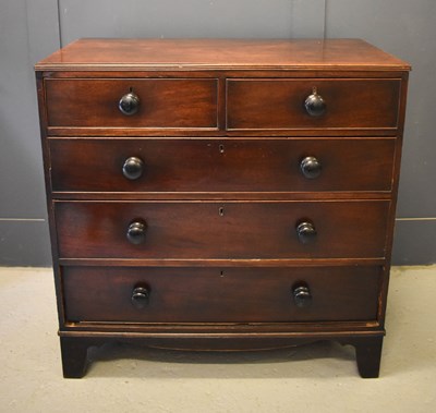 Lot 398 - A Victorian mahogany chest of two short over...