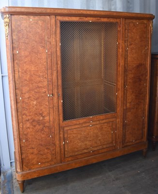 Lot 402 - An early 20th century French burrwood cabinet,...