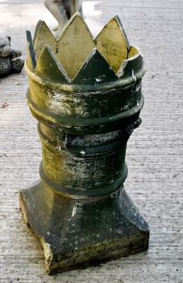 Lot 454 - A Victorian chimney pot with pointed rim.