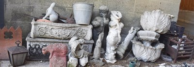 Lot 482 - A large quantity of garden ornaments to...