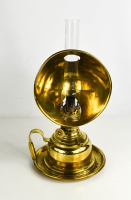 Lot 87 - A 19th century oil lamp with a light...