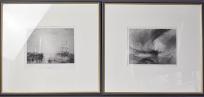 Lot 538 - Two TMW Turner black and white prints, one...