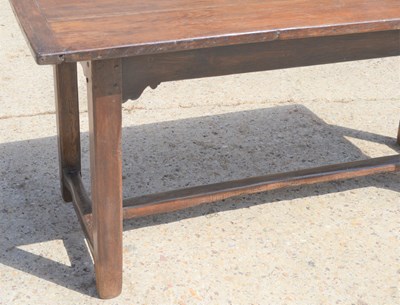 Lot 359 - A late 18th century oak refectory table.