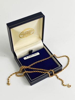 Lot 93 - A 9ct gold rope twist necklace, 6.07g.