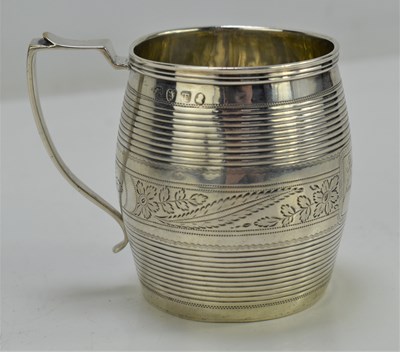 Lot 411 - A Georgian silver christening cup, hallmarked...