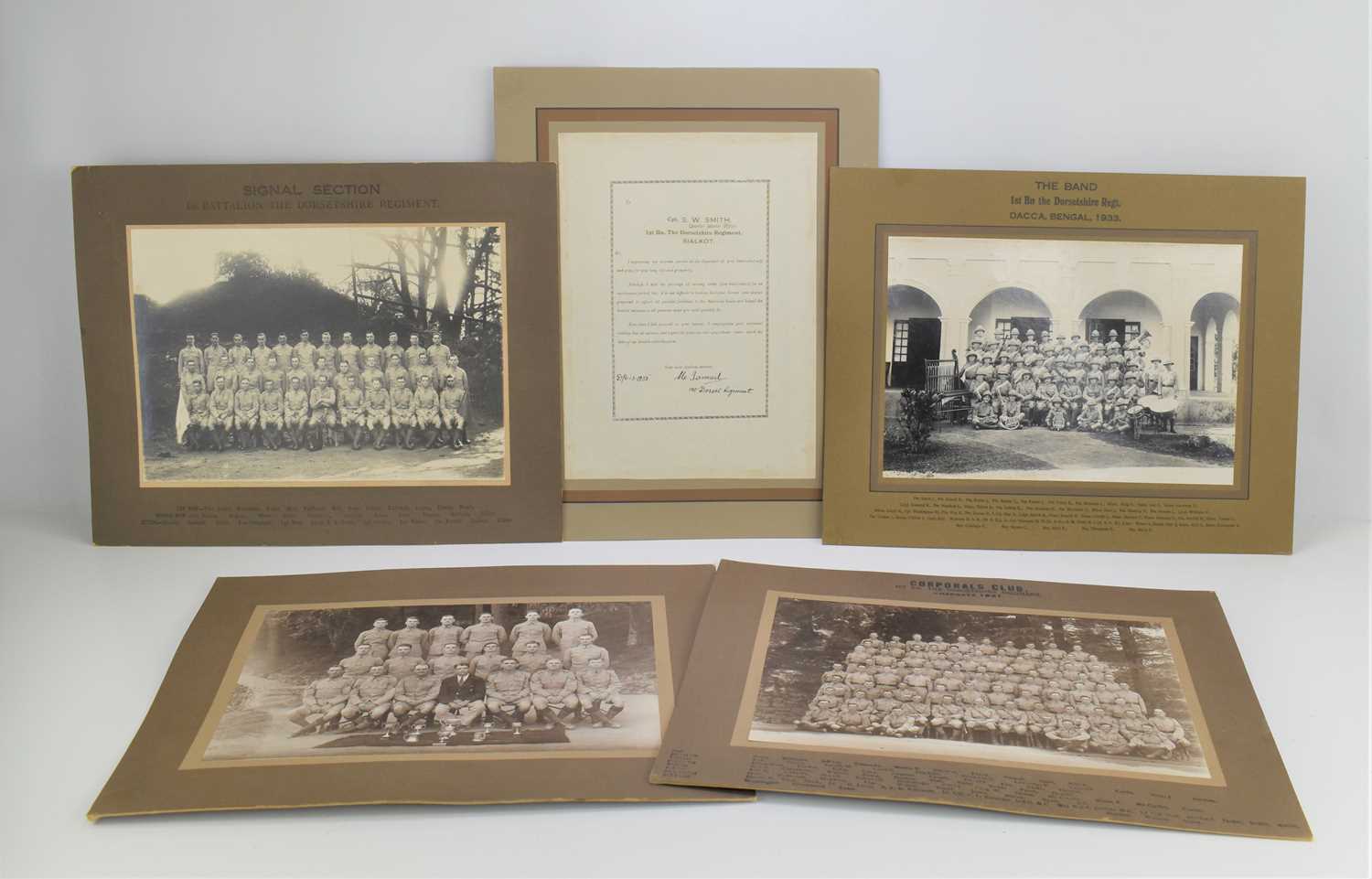 Lot 480 - Four photos of the 1st Battalion the...