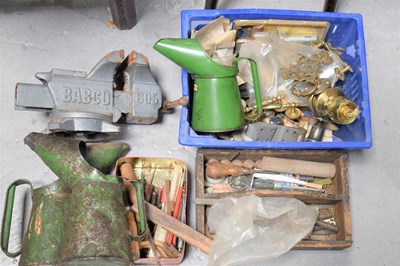 Lot 493 - Three vintage oil cans together with a Babco...