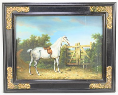 Lot 569 - A 20th century equine study of a grey...