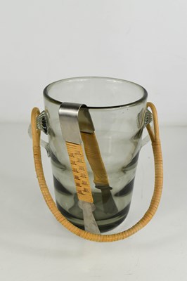 Lot 169a - A Holmgaard smoky glass mid century ice bucket,...