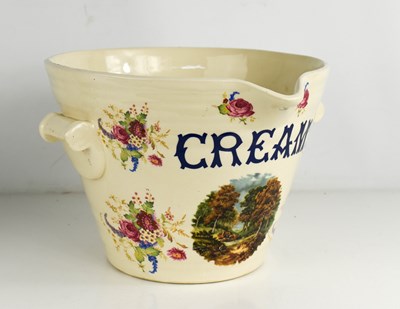 Lot 17 - An antique Ironstone Cream pail, with twin...