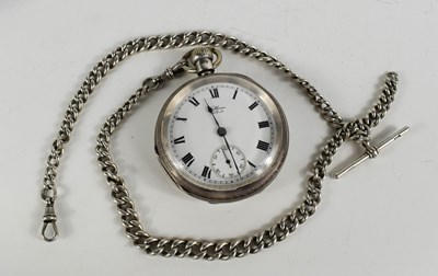 Lot 167 - A silver Waltham pocket watch together with...