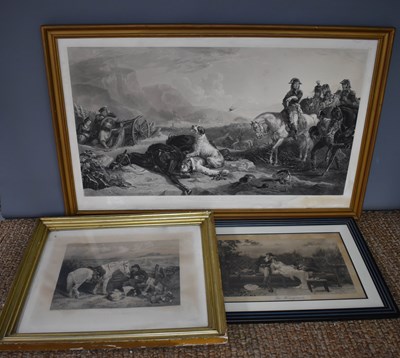 Lot 583 - Three 19th century prints to include: Napoleon...