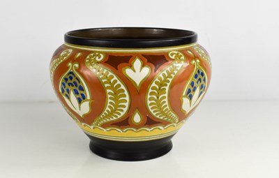 Lot 16 - A Gouda Holland pottery bowl, with ochre and...