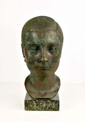 Lot 138 - A contemporary bronze sculpture of a female...