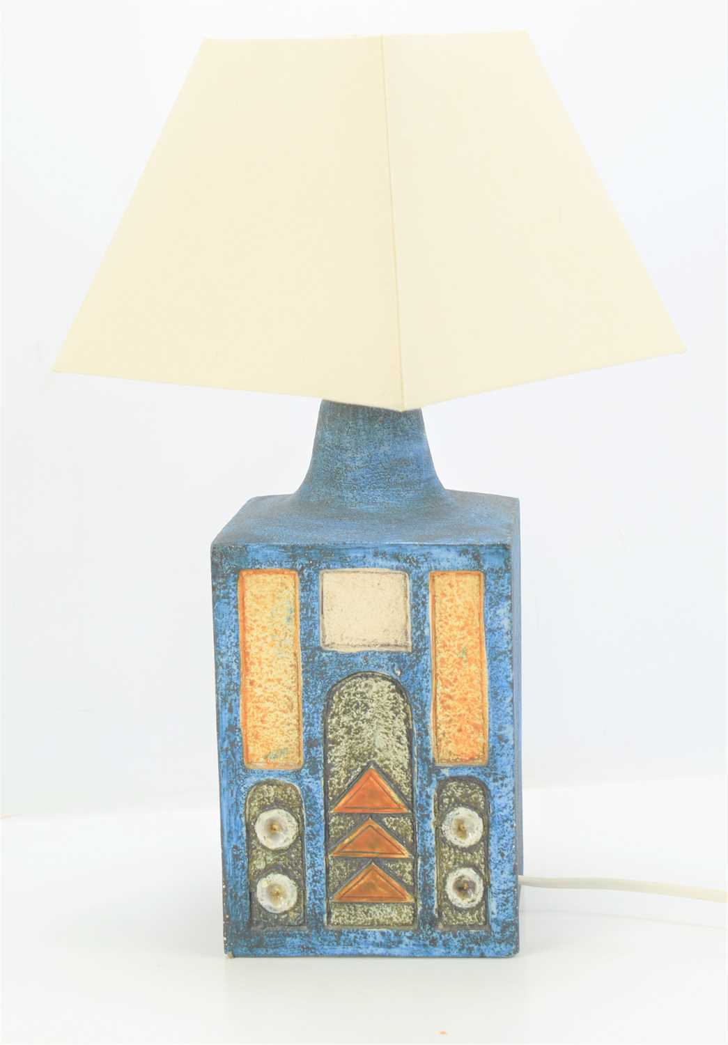 Lot 22 - A Troika Pottery rectangle table lamp by Jane...