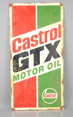 Lot 78 - A Castol GTX steel and enamel sign, 30cm by 60cm.